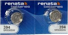 Renata 394 SR936SW Batteries - 1.55V Silver Oxide 394 Watch Battery (2 Count)