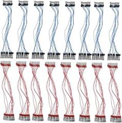 20pcs Copper Alligator Clip Connection Wire Copper Conductors for Electronics for Physics Labs and Projects Red