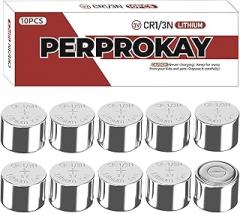 perprokay Cr1/3n Battery,Cr 1/3n 3v Lithium Battery 10-Pack,High Capacity for Laser Sights Pet Electronic Collars 10-Pack.