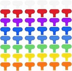 60 Pcs Cable Labels Write On Cord Labels Tags Wire Label Reusable Self-Adhesive Nylon Cable Tags for Charging Cords Electronics Computers Management Identification