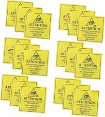 HOMSFOU 200pcs Static Cautious Decals Electrostatic Warning Stickers Label Decals for Electronic Labs Discharge Static Stickers Funny Warnings