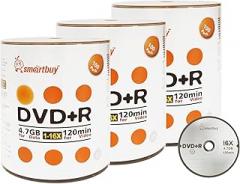 Smart Buy 300 Pack DVD+R 4.7gb 16x Logo Blank Data Video Movie Recordable Disc, 300 Disc 300pk