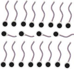 20PCS 12000rpm Flat Coin Button Type 10mmx2mm Mini Tiny Vibration Motors,Cable Length 3.1