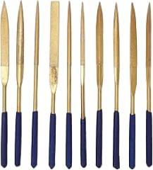 Mini Diamond Needle File Set,Diamond File Set,Titanium Coated Diamond Files for Metal Glass Wood Stone Jewelry for Metal Glass Stone 10Pcs 5 x 180mm