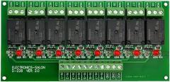 Electronics-Salon 8 Channel 10Amp SPDT Power Relay Module Board (Operating Voltage: DC 5V)