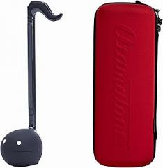 Otamatone Regular [Black] and Matte Case [Red] Bundle Japanese Electronic Musical Instrument Portable Music Synthesizer from Japan Maywa Denki Award Educational Fun Gift for Children Teen Adult