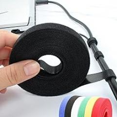 Fastening Cable Ties Straps Reusable Cord Organizer Keeper Holder for Earbud Headphones Phones Electronics Electrical Computer PC Wire wrap Management(10x500mm-YELLOW)