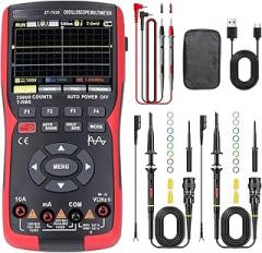 Digital Oscilloscope Multimeter Color Screen 25000 Counts Channels 50MHZ Handheld Multifunction Tester Portable Oscilliscope ZT-703S for Electronics Lab