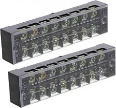 2pcs Positions Terminal Blocks Power Input Terminals Screw Strip Pre-Insulated for Electronics