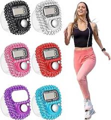 2Pcs Electronic Finger Tally Counter Clicker Counter,Portable Digital Display Tally Counter,Resettable Mini Lap Counter for Golf Goods Counting Accessories,Track and Field Lap Counters,5-Digit Number,Random Color