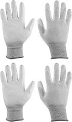 HARFINGTON ESD Anti Static Gloves PU Coated High Resistance Carbon Fiber Computer Gloves for Electronic