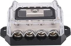 Power Distribution Block 0 Gauge to 4 Gauge Ground Wire Splitter Audio Distributor for Cars and Boats