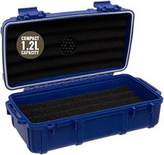 Waterproof Storage Case 1.2 L Capacity – Heavy-Duty Gear Box with Foam, Carabiner & Lanyard – Crushproof, Airtight Outdoor Container for Camping, Hiking, Fishing