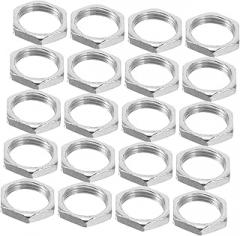 LIFKOME 100pcs Precision Thin Hexagon Nuts Flat Head Carbon Steel Fine Thread Fasteners for Electronics Small Devices Replacement Hardware Accessories