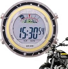 bikee Clock - Handlebar luminouss Motorcycle Clock | Small Motorbike Electronic Glowing Watch | Motorcycle Easy Installation Scooter Watch Clock For Cycling Lovers Men Cyclists