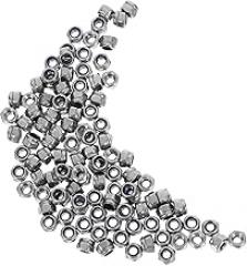 100pcs M3 Nylon Lock Nuts 5.5mm Width Hexagon Fastening Nuts for Machinery and Electronic Products Industrial Locknuts Set