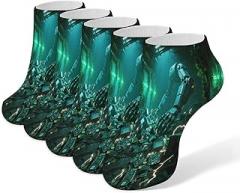 PNHDGBO Electronic Wreckage Pile Athletic Ankle Socks for Women Men Running Hiking Cotton Socks Low Cut No Show Sock (5 Pack)