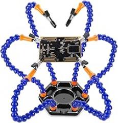 Helping Hands Soldering,Third Hand PCB Circuit Board Flexible Arms for Electronic Boards Repair Modeling Jewelry Assembly(Blue)