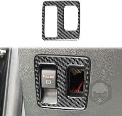 Carbon Fiber Color Parking Electronic Handbrake Hand Brake Panal Cover Trim Compatible with Ford F150 F-150 Raptor 2015 2016 2017 2018 2019 2020 Decorative Cover Accessories