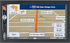 Dual Electronics XVM279NAV 7-inch Multimedia Touch Screen Double Din Car Stereo Receiver, Navigation, Bluetooth, USB/microSD Ports, Siri/Google Voice Assistant