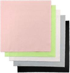 5 Pack Microfiber Cleaning Cloths, Lens Cloth, Mix Color Glasses Cleaning Cloth for Eyeglasses, Cell Phones, Camera Lens, Screens (5)