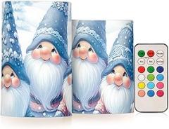Santa Claus Electronic Candle Light,No Open Flame, No Smoke, No Wax Drips, Remote Controllable, 4-Hour/8-Hour Timer for On/Off, Multiple Light Settings, Versatile for Different Occasions.