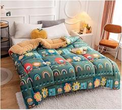 Winter Duvet Thick Warm Breathable Crystal Velvet Lamb Velvet Quilt Quality Hypoallergenic Comforter Quilt for Single Double People Quilt