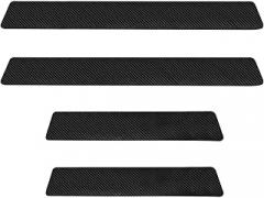 4PCS Car Door Sill Protective Accessories for Ford Focus 2012-2024, Carbon Fiber Car Kick Plates Automobile Car Door Sill Protector