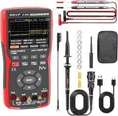ZT-703S 3 in 1 Handheld Oscilloscope Automotive Dual Channel 50MHz with Digital Multimeter and Signal Generator, 3400mAh for Electronics/Education
