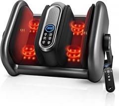 Shiatsu Foot Massager Machine with Heat : Deep Kneading Foot Massager with Vibration for Plantar Fasciitis, Neuropathy, Pain Relief, Circulation for Home and Office Use