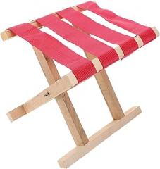 Milisten Portable Folding Stool for Camping Fishing and Travel Wooden Collapsible Bench Lightweight and Sturdy for Adults Easy to Carry Outdoor Seating