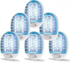 Bug Zapper Indoor, Electronic Fly Trap Insect Killer, Mosquitoes Killer Mosquito Zapper with Blue Lights for Living Room, Home, Kitchen, Bedroom, Baby Room, Office(6 Packs)