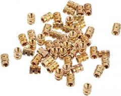 50 Pcs Knurled Copper Nuts Heat Threaded Inserts for Printer Supplies Insert Nuts for Automotive Electronics