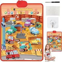 Learning Posters | Electronic Interactive Educational Toy - Wall Chart Poster for Age 1 2 3 4 5 Year Old Boys Girls