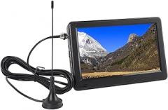 Gugxiom 6 Inch Small Portable TV, 1024x600 TFT LED Screen, Support ATSC, Digital TV and ATV, with Remote, USB Port & TF Card Slot, for Kitchen Camping Home