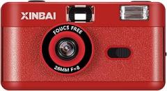 B10 Reusable 35mm Film Camera Use 135/35mm Film (24×36mm), Creative Gifts Vintage Film Camera with Flash, for Kids and Adults (Red)