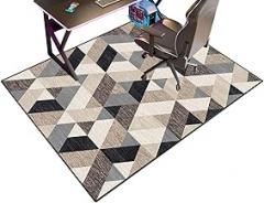 Drum Rug Office Chair Mat, Office Floor Mat, Office Chair Floor Protection Mat, Non-Slip, Floor Protection Mat Suitable for Home Office, Gaming Chair Mat-F||120x140cm