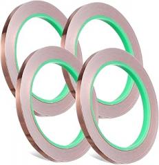4Rolls Copper Foil Tape Self Adhesive Conductive Tape for Electronics Stained and Crafts Meters Per Roll and Versatile