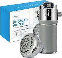 Tyent - Shower Lux Filter - High Output Showerhead Filter - Multiple Water Pressure Settings - Electronic Filter Replacement Reminder - Luxurious Shower Experience