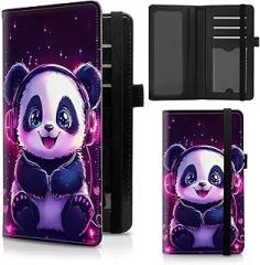 LYHXLYJH Checkbook Cover for Duplicate Checks,Slim Durable RFID Blocking Checkbook Credit Card Holder for Personal and Business Checks-Panda