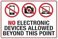 Retro Aluminum No Electronic Devices Beyond This Point - 8