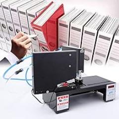 100MM Intelligent Saddle Stapler, Electric CNC Pneumatic Booklet Stapler, 24mm-350mm Adjustable Spacing, Industrial L Type Dual Head Rapid Binding Machine, 100PCS Number Of Needles, for Publishers