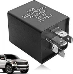 5-Pin Flasher Relay for LED Turn Signal Compatible with Ford F150 1997-2008, Ranger 1995-2011, Super Duty F250-F550 1997-2010, EP27 Flasher Relay LED Electronic Turn Signal Flasher