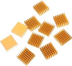 10pcs Aluminum Cooling Fin Heat Sink Module for CPU GPU Laptop Computer Efficient Heat Dissipation Compact Lightweight for Electronic Chips