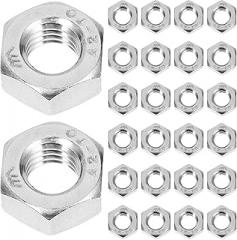 180pcs 304 Stainless Steel M6 Hex Nuts Fastening Hardware for Lamp Parts and Electronic Products Industrial Instrument Nuts