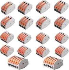 Wire Connectors, 2/3/5 Conductor Combination Kit with 1 in 1 Out Inline Terminals (53)