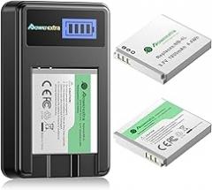 2 Pack NB-4L Battery and Charger for Canon CB-2LV and ELPH 330 HS ELPH 300 HS VIXIA Mini ELPH 100 HS ELPH 310 HS Powershot SD1400 is SD750 SD1000 SD600 SD1100