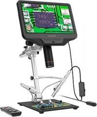 Andonstar AD409 Pro HDMI Digital Microscope with Endoscope, 10.1 inch LCD Screen Soldering Microscope, 300X USB Electronic Camera for PCB Soldering, Windows PC Compatible