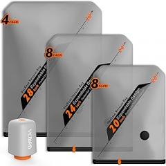 Rechargeable Wireless Pump Travel Storage Bags Set - 20 Pack Portable Space Saver Bags for Travel & Home - Vacuum Compression Packing Seal for Clothes, Blankets, Seasonal Storage