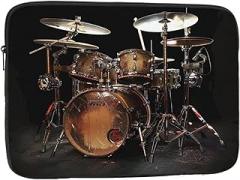 Cool Drum Kit Printed Laptop Bag for Men Women Shockproof Laptop Bag for Travel Office School